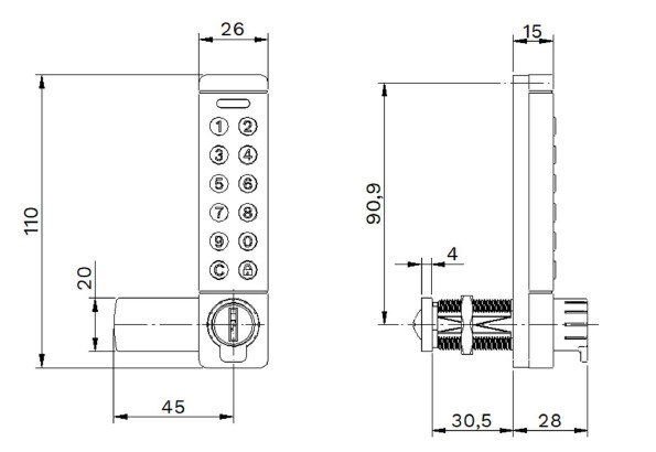 Serrure électronique OGS10